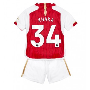 Arsenal Granit Xhaka #34 kläder Barn 2023-24 Hemmatröja Kortärmad (+ korta byxor)